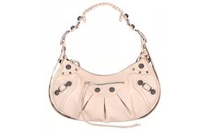 Le Cagole Кожаная Сумка Через Плечо Маленький Размер Женская Бежевая Balenciaga