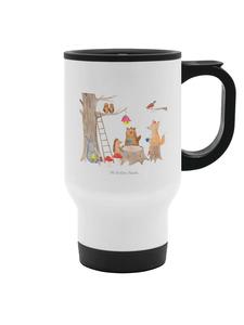 Белая термокружка для пикника с изображением лесного животного без слов Mr. & Mrs. Panda