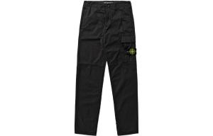Брюки-карго мужские Stone Island с карманами и логотипом, черный