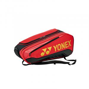 YONEX Сумка для ракеток для бадминтона, вмещает 5 штук, повседневный спортивный рюкзак black red unisex