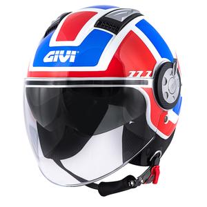 Реактивный шлем GIVI 11.1 air jet-r class, White/Red/Blue