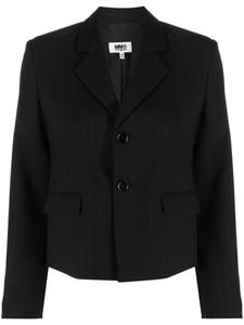 MM6 Maison Margiela однобортный блейзер в полоску, черный