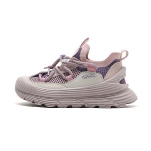 Дышащие, антиударные, низкие детские кроссовки для повседневной жизни Satchi, бежевый/фиолетовый