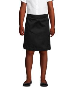 Школьная форма для маленьких девочек: юбка-шорты чинос из смешанной ткани, длина до колена Lands' End, Black