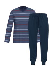 Длинная пижама Ammann Night & Home Cotton, темно-синий