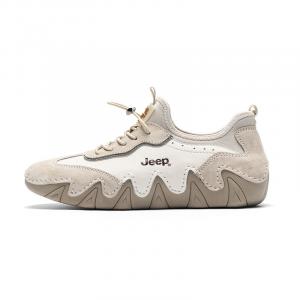 Низкие повседневные кроссовки женские бело-серые Jeep