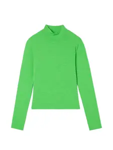 Футболка с длинными рукавами и высоким воротом Sunnei, зеленый