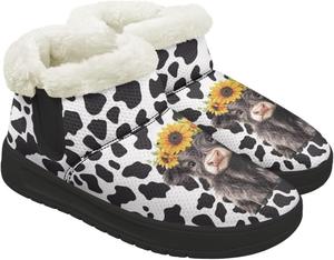 Женские зимние сапоги до середины голени с утепленным плюшевым воротником, теплые, удобные, зимние ботинки с противоскользящей подошвой для походов на открытом воздухе Chririnla, Gothic Wolf