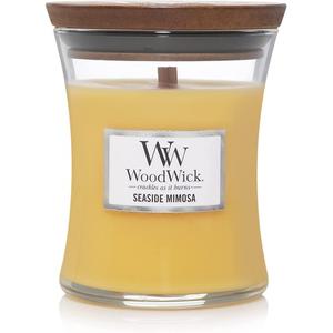 Средняя ароматическая свеча в форме песочных часов Seaside Mimosa с потрескивающим фитилем, время горения 60 часов, парафин Woodwick