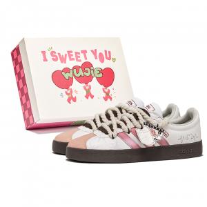 Adidas Кроссовки для скейтбординга VL COURT 2.0 Low Top, унисекс, розовые, белые