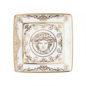 Rosenthal Versace Medusa Gala Gifts маленькая квадратная миска 12 см Rosenthal meets Versace, белое золото