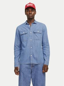 Джинсовая рубашка комфортного кроя Jack&Jones, синий