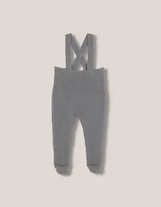 Длинный детский комбинезон с рисовой вязкой и темно-зелеными пуговицами Gocco, темно-зеленый