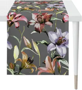 APELT дорожка для стола "5602 SUMMERTIME, летнее украшение, лето ", (1 шт.), цифровая печать 48х140 см, цвет anthrazit/bunt