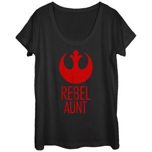 Детская футболка с логотипом Star Wars Rebel Aunt Rebel и графическим вырезом Licensed Character