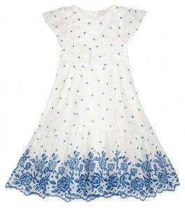 Платье из принтованного хлопка Monnalisa, белый