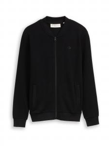 TOM TAILOR DENIM Худи на молнии в черном цвете