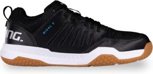 Мужские кроссовки для сквоша Salming Rival (белый/суперсоник) и черно-белые цвета (сквош, ракетбол, волейбол, флорбол)