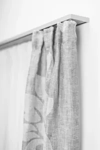 Карниз для штор GARESA "102", 2 направляющие, желаемая длина, внутренний профиль направляющей, простой, потолочный монтаж, алюминий, выдвижной 570 см, цвет aluminiumfarben