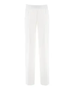 Прямые брюки с эластичным поясом Ermanno Scervino, белый