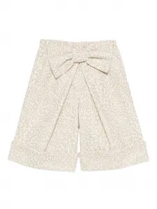 Брюки с анималистичным принтом Miss Grant Kids, бежевый