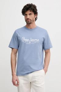 Хлопковая футболка DUMAS TEE Pepe Jeans, синий