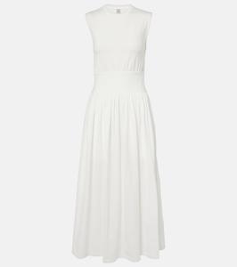 Платье миди из хлопкового джерси Toteme, Off-White