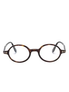 TOM FORD Eyewear очки FT5975B в круглой оправе, коричневый