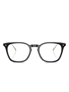 Очки в квадратной оправе из титана GIORGIO ARMANI, черный