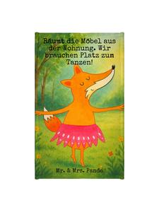 Mr. & Mrs. Panda Белое полотенце с изображением лисы-балерины и надписью