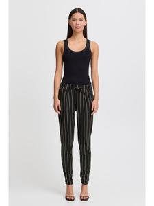 ICHI Повседневные брюки IHRUTI стандартного кроя, черные