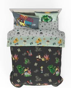 Комплект постельного белья Full, Spongebob Movie: The Search for Squarepants, 7 предметов, детский, супермягкий микрофибра, двусторонний плед и простыни, Roblox Reward Included Franco, цвет The Spongebob Squarepants Movie: the Search for Squarepants