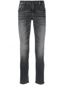 Джинсы скинни с эффектом потертости Salvatore Santoro, черный