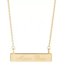 Ожерелье-Бар "Мама-медведица" с покрытием из 14-каратного золота Brook & York, gold-plate