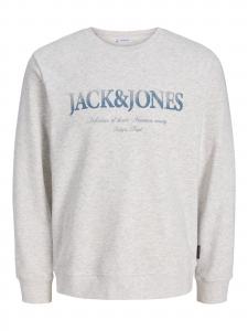 JACK & JONES Свитшот 'JJDevin Daytona' в крапчатом белом