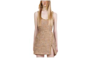 Self-portrait Женское платье без рукавов Self portrait Chinese New Year SS23 Camel Gold