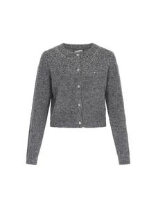 DreiMaster Женский кардиган темно-серого меланжевого цвета
