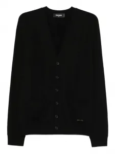 Кардиган с V-образным вырезом Dsquared2, черный