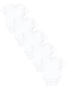TupTam Комплект из 5 боди с короткими рукавами для мальчиков, белые