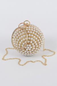 Жемчужный клатч FASHNZFAB, золотой