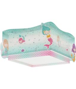 Потолочный светильник Dalber Kinder Meerjungfrauen, бирюзовый - пластик - 33 x 17 x 33 см