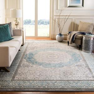 Ковер SAFAVIEH, 336 x 458 см, Sofia Collection, Light Grey & Blue, Vintage Oriental Distressed Design, Non-Shedding & Easy Care, идеален для помещений с высокой проходимостью в гостиной, спальне (SOF365A)