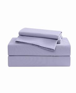 Комплект постельного белья из 4 предметов, однотонный хлопковый перкаль, размер King Brooklyn Loom, цвет lavender