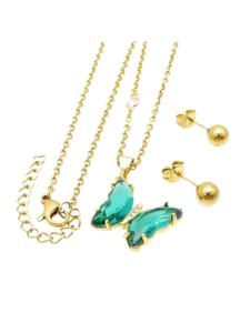 Bungsa Колье Schmuckset in Türkis