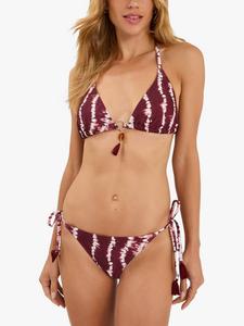 Тай-дай бикини с завязками по бокам Accessorize, Burgundy