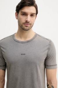 Хлопковая футболка Boss Orange, коричневый