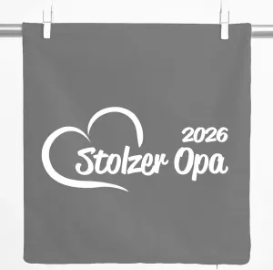 Декоративная наволочка Huuraa Гордый дедушка 2026 года, подарок в виде сердца, 40x40 см, стальной серый хлопок, украшение Гордый дедушка Hellweg Druckerei