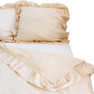 Постельное белье с оборками, пододеяльник для спальни 160х200 см, бежевый EDANTI