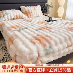 Boyang Простыня на резинке 120х200 см из флиса, утепленная, с рисунком Xuanhua