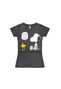 Новая футболка для девочек «Арахис» — цыпочки сбивают с толку LOGOSHIRT, темно-серый